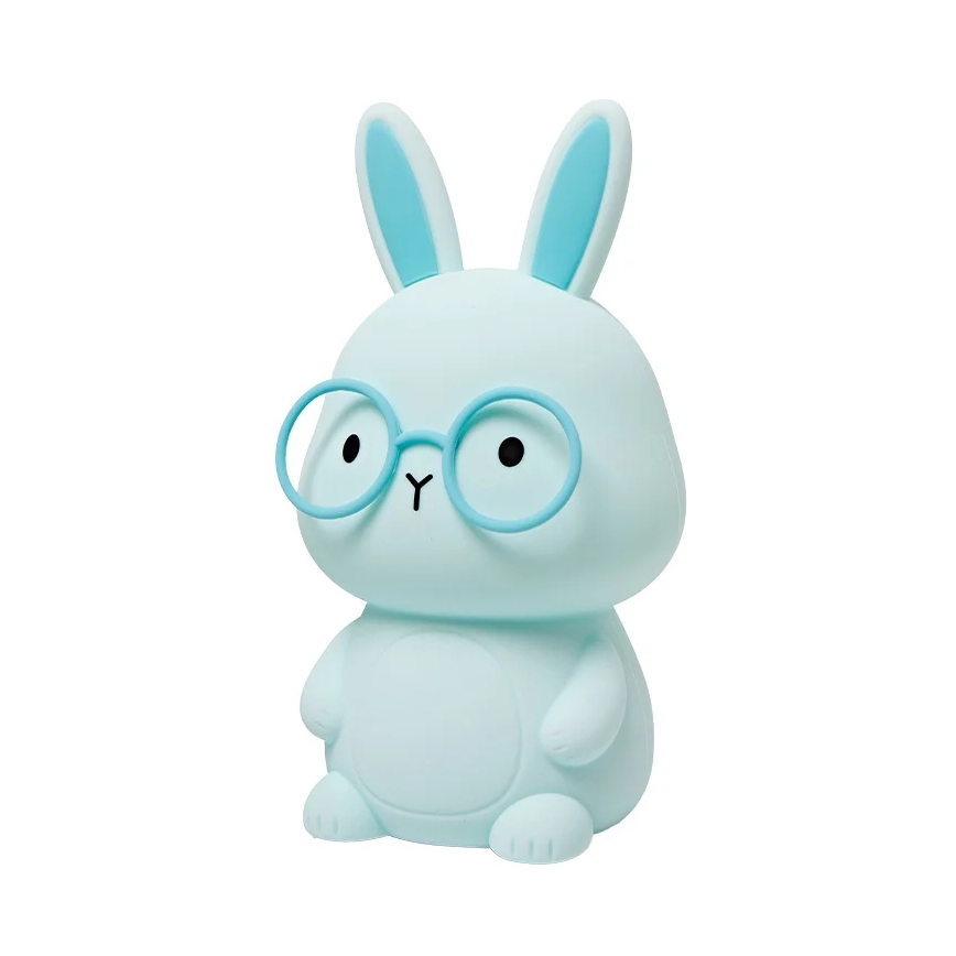 LED RGBW Dimmbare Kinder-Leuchte mit Touch-Funktion FLORKA LED/1W/5V USB 1200 mAh Hase blau