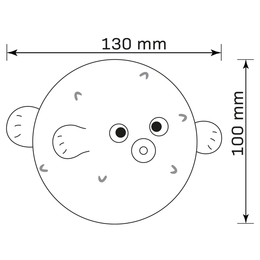 LED RGBW Dimmbare Kinder-Leuchte mit Touch-Funktion HELA LED/1W/5V USB 1200 mAh Fisch rosa