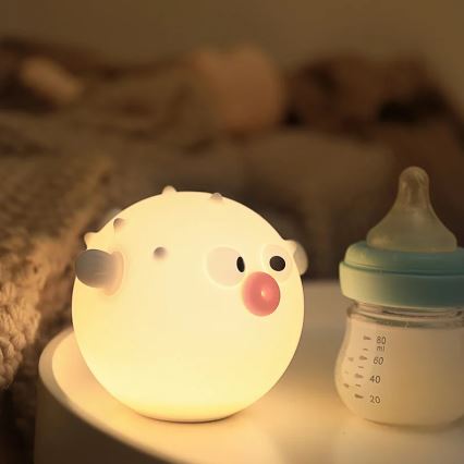 LED RGBW Dimmbare Kinder-Leuchte mit Touch-Funktion HELI LED/1W/5V USB 1200 mAh Fisch blau