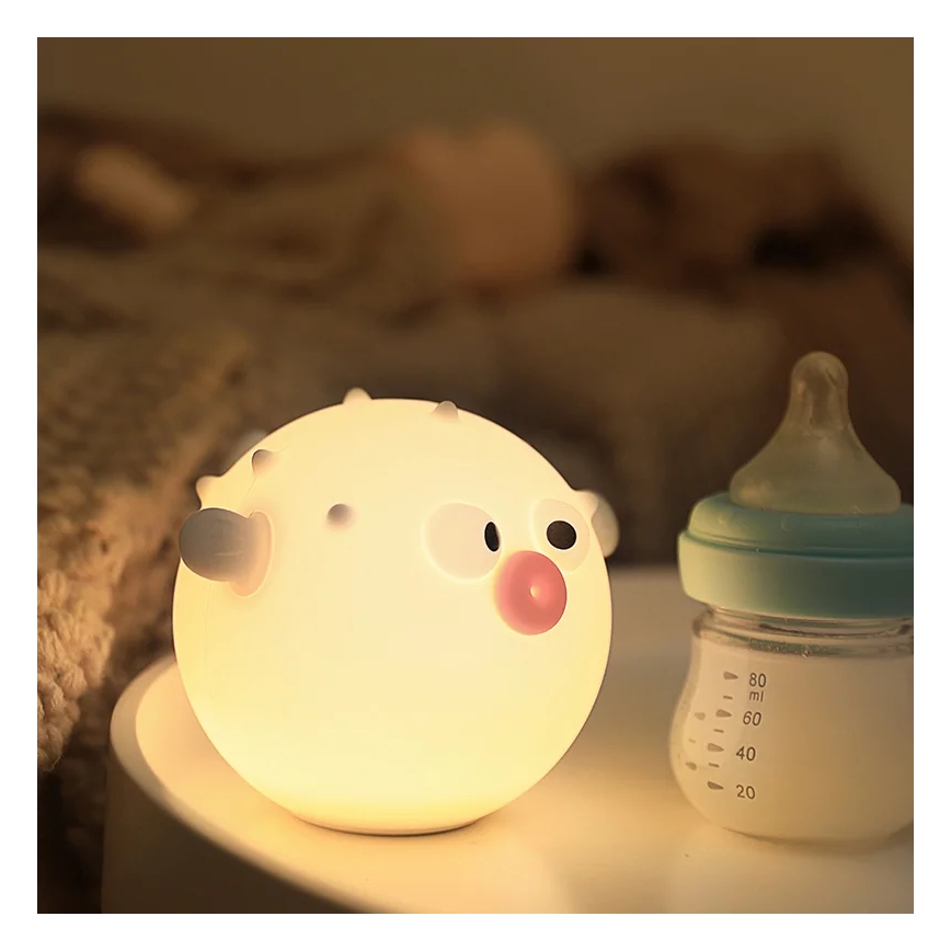 LED RGBW Dimmbare Kinder-Leuchte mit Touch-Funktion HELI LED/1W/5V USB 1200 mAh Fisch blau