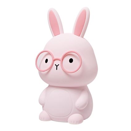 LED RGBW Dimmbares Kinder-Touch-Licht FLORKA LED/1W/5V USB 1200 mAh Hase Rosa