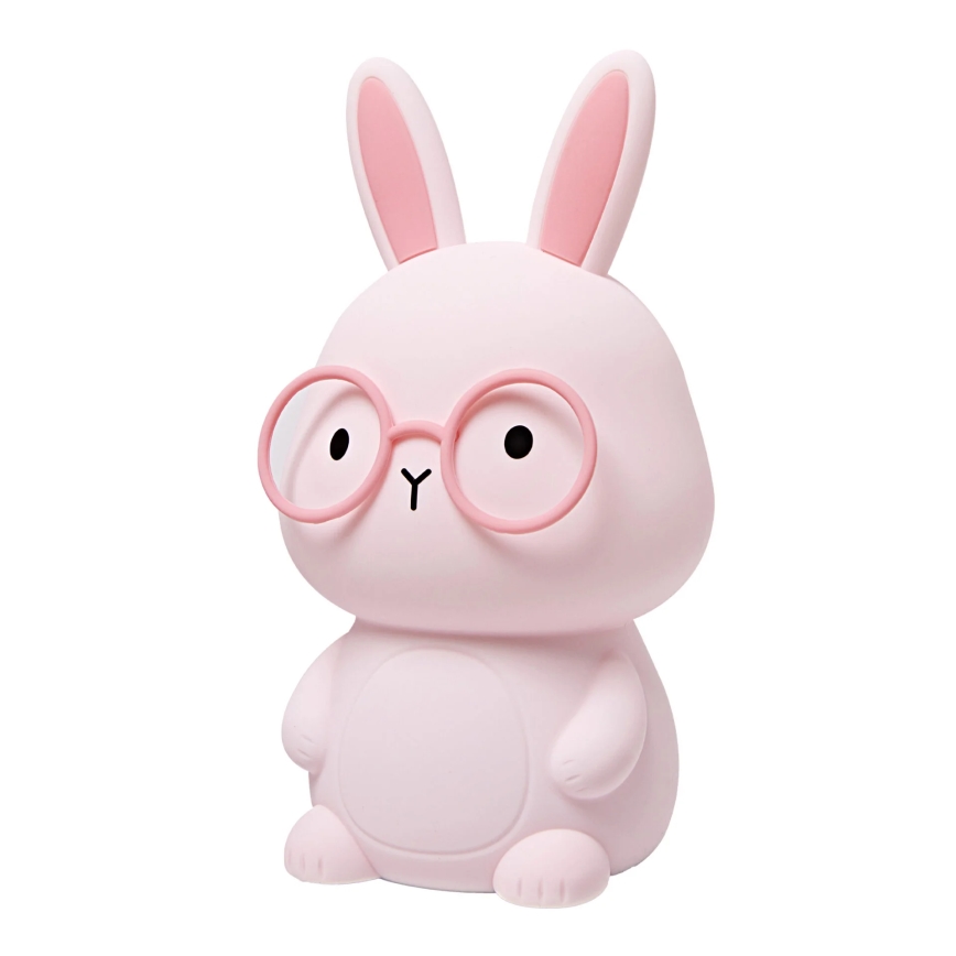 LED RGBW Dimmbares Kinder-Touch-Licht FLORKA LED/1W/5V USB 1200 mAh Hase Rosa