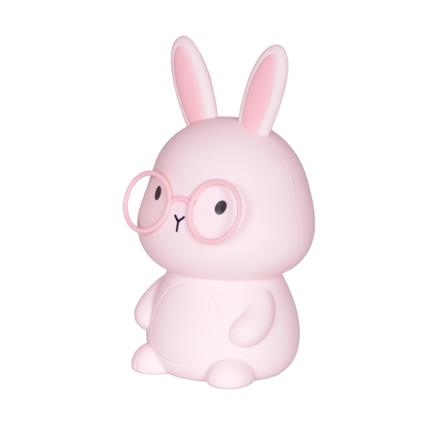 LED RGBW Dimmbares Kinder-Touch-Licht FLORKA LED/1W/5V USB 1200 mAh Hase Rosa