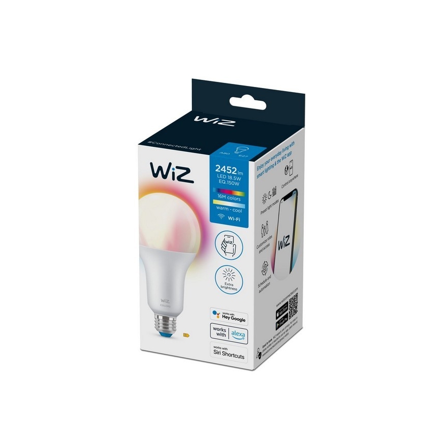 LED RGBW dimmbare Lampe A80 E27/18,5W/230V 2200-6500K CRI 90 Wi-Fi - WiZ