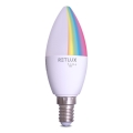 LED RGBW dimmbare Lampe C37 E14/4,5W/230V 2700-6500K Wi-Fi Tuya