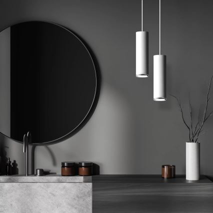 LED RGBW dimmbare Badezimmer-Hängeleuchte an Kabel TURYN 1xGU10/6,5W/230V 2700-6500K Wi-Fi IP44 weiß