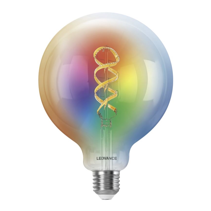 LED RGBW dimmbare SMART+ FILAMENT Glühbirne E27/4,8W/230V 2700-6500K Wi-Fi - Ledvance