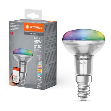 LED RGBW dimmbare SMART+ R50 Reflektorlampe E14/3,3W/230V 2700-6500K Wi-Fi - Ledvance