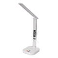 LED RGBW Dimmbare Tischleuchte mit Touch-Funktion und kabelloser Aufladung, Anzeige und USB-Anschluss MAGNUS LED/6W/5V 3000-6500K weiß