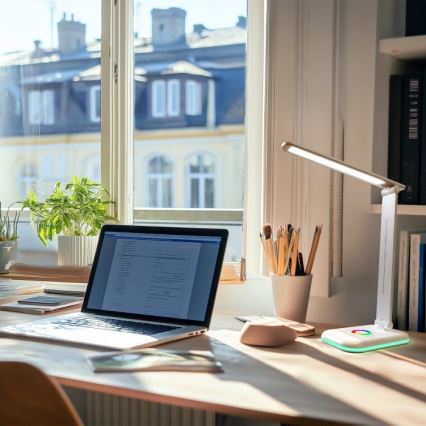 LED RGBW Dimmbare Tischleuchte NOBLITE LED/7W/5V 3000/4000/6500K weiß