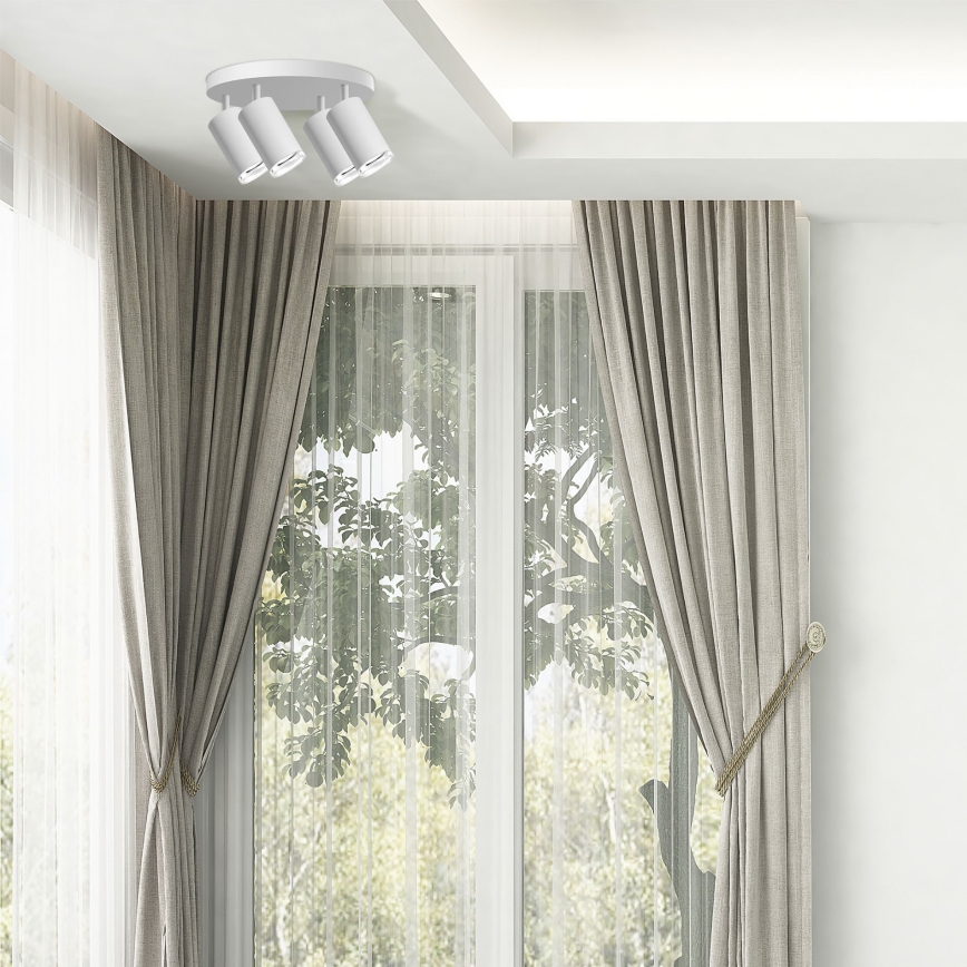LED RGBW dimmbarer Badezimmer-Spot TURYN 4xGU10/4,8W/230V 3000K IP44 weiß + Fernbedienung