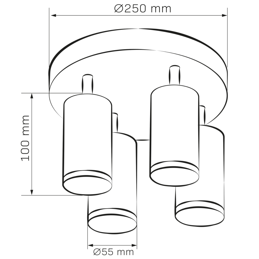 LED RGBW dimmbarer Badezimmer-Spot TURYN 4xGU10/4,8W/230V 3000K IP44 weiß + Fernbedienung