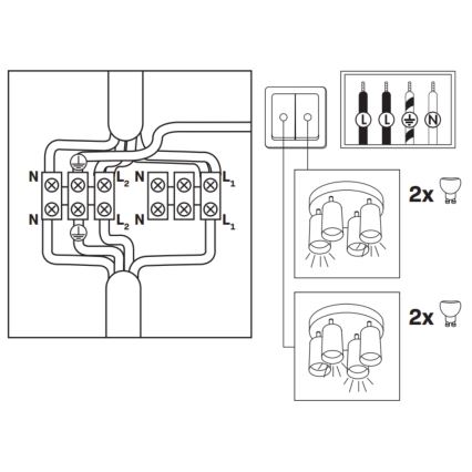 LED RGBW dimmbarer Badezimmer-Spot TURYN 4xGU10/6W/230V 3000K IP44 weiß + Fernbedienung