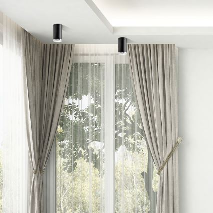 LED RGBW dimmbarer Badezimmerspot TURYN 1xGU10/6W/230V 3000K IP44 schwarz + Fernbedienung