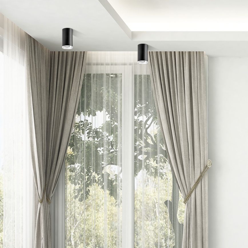 LED RGBW dimmbarer Badezimmerspot TURYN 1xGU10/6W/230V 3000K IP44 schwarz + Fernbedienung