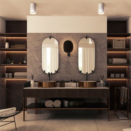 LED RGBW dimmbarer Badezimmer-Einbaustrahler TURYN 1xGU10/6W/230V 3000K IP44 Weiß + Fernbedienung