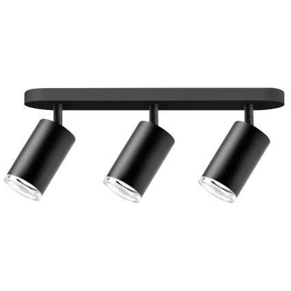LED RGBW dimmbarer Badezimmer-Einbaustrahler TURYN 3xGU10/4,8W/230V 3000K IP44 schwarz + Fernbedienung