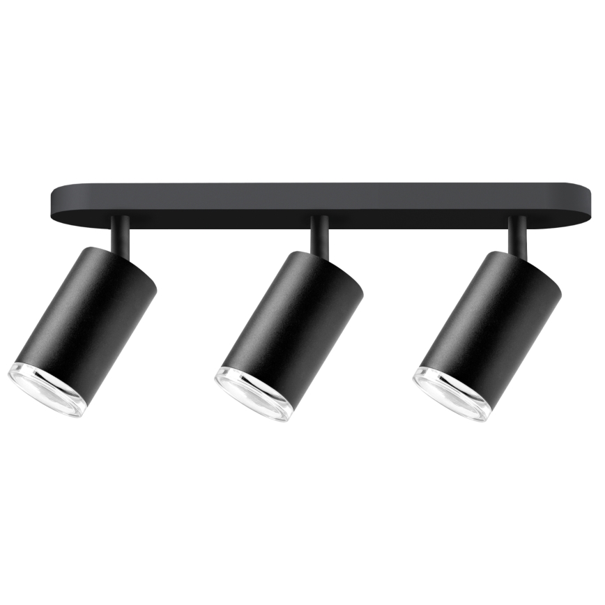 LED RGBW dimmbarer Badezimmer-Einbaustrahler TURYN 3xGU10/4,8W/230V 3000K IP44 schwarz + Fernbedienung
