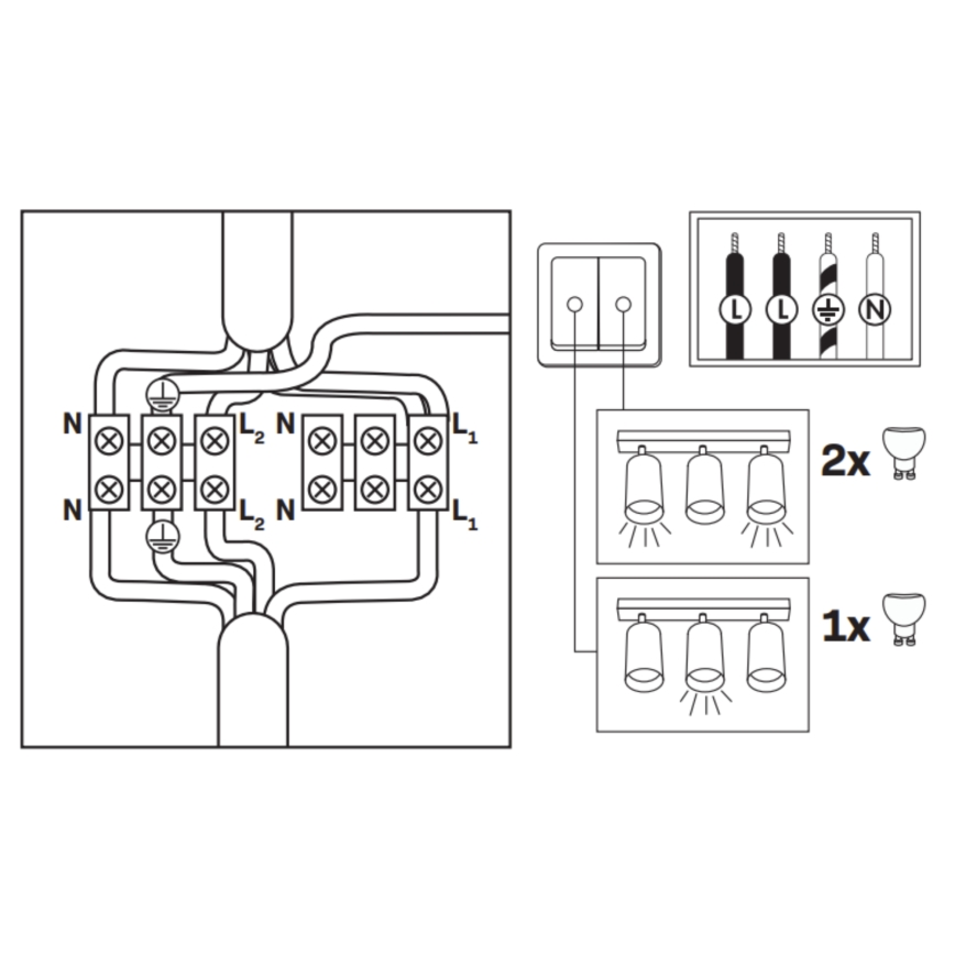 LED RGBW dimmbarer Badezimmer-Einbaustrahler TURYN 3xGU10/4,8W/230V 3000K IP44 schwarz + Fernbedienung