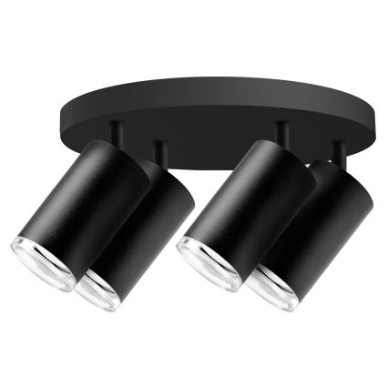 LED RGBW dimmbarer Badezimmer-Spot TURYN 4xGU10/6,5W/230V 2700-6500K Wi-Fi IP44 schwarz