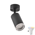 LED RGBW dimmbarer Badezimmer-Spot TURYN 1xGU10/4,8W/230V 3000K IP44 schwarz + Fernbedienung