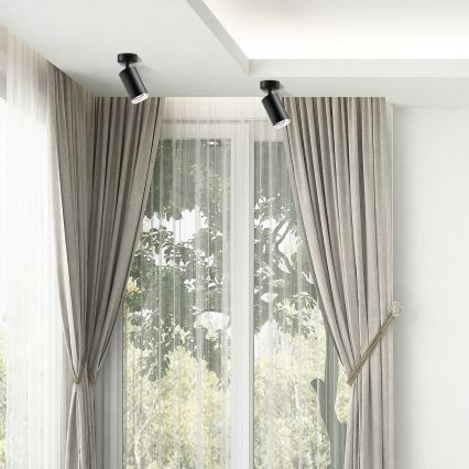 LED RGBW dimmbarer Badezimmer-Spot TURYN 1xGU10/6W/230V 3000K IP44 schwarz + Fernbedienung