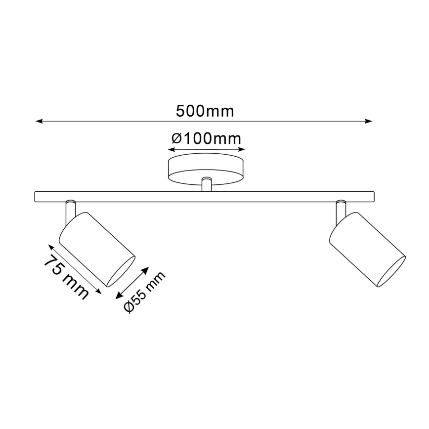 LED RGBW dimmbarer Einbaustrahler GOLDI 2xGU10/4,8W/230V 3000K goldfarben + Fernbedienung