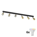LED RGBW dimmbarer Einbaustrahler TOP 6xGU10/6,5W/230V 2700-6500K gold/schwarz