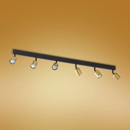 LED RGBW dimmbarer Einbaustrahler TOP 6xGU10/6,5W/230V 2700-6500K gold/schwarz