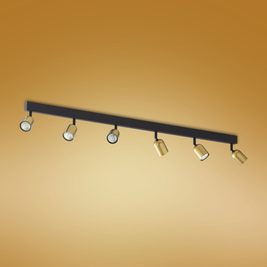 LED RGBW dimmbarer Einbaustrahler TOP 6xGU10/6,5W/230V 2700-6500K gold/schwarz