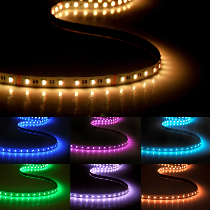 LED RGBW dimmbarer Streifen 3m LED/22W/24/230V + Fernbedienung