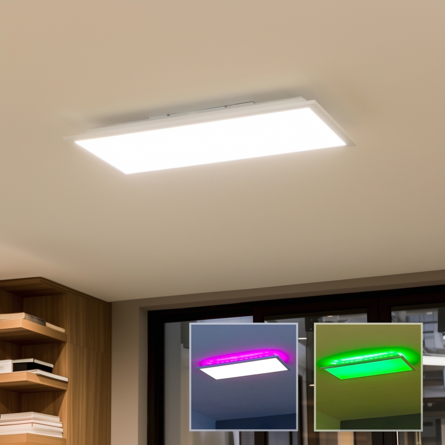 LED RGBW dimmbares Aufputz-LED-Panel LED/22W/230V 2700-6500K 29,5x59,5 cm + Fernbedienung