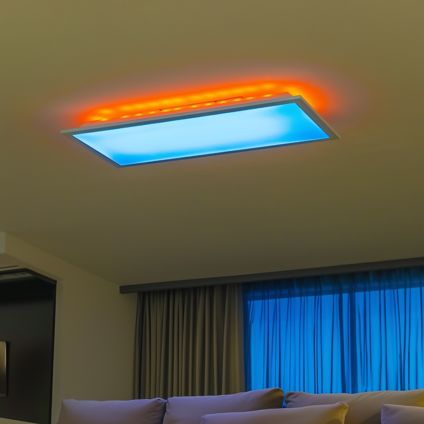 LED RGBW dimmbares Aufputz-LED-Panel LED/22W/230V 2700-6500K 29,5x59,5 cm + Fernbedienung