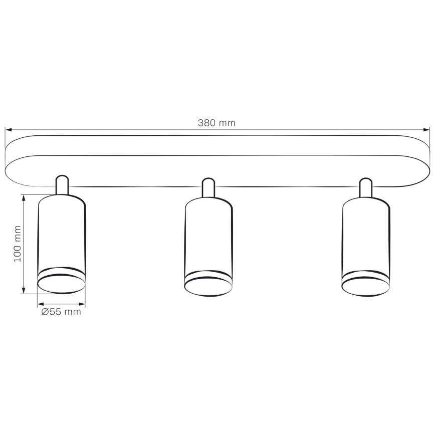 LED RGBW dimmbares Badezimmer-Einbaustrahler TURYN 3xGU10/6,5W/230V 2700-6500K Wi-Fi IP44 schwarz