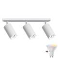 LED RGBW dimmbares Badezimmerspot TURYN 3xGU10/6W/230V 3000K IP44 Weiß