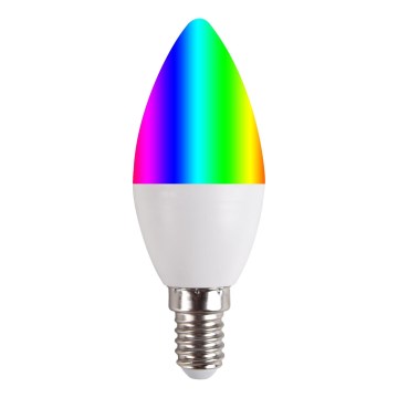 LED RGBW dimmbares Leuchtmittel E14/5,5W/230V 3000-6500K Wi-Fi Tuya