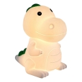 LED RGBW dimmbares wiederaufladbares Kinder-Nachtlicht LED/2,5W/5V 3000K 1200 mAh Dinosaurier