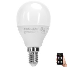 LED-RGBW-Glühlampe G45 E14/4,9W/230V 2700-6500K - Aigostar