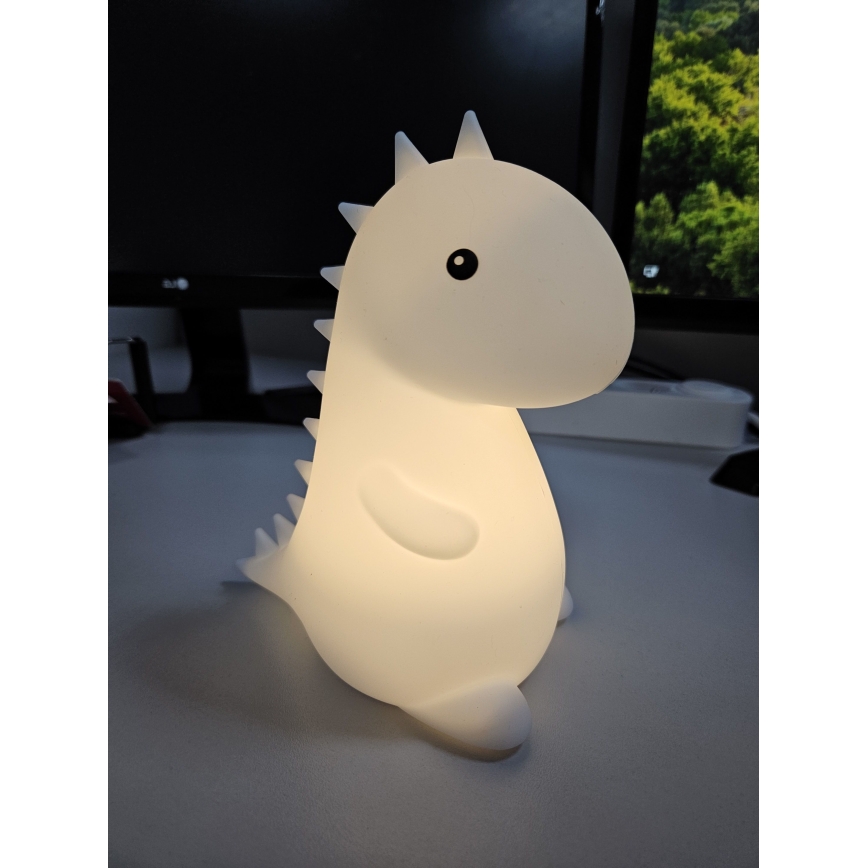 LED RGBW Kinder-Touchlampe LED/1W/5V USB 1200 mAh Dinosaurier
