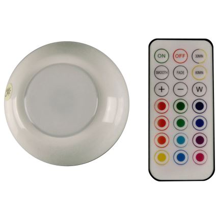 Dimmbare Möbelbeleuchtung (LED RGBW) LED/0,5W/4,5V 3xAAA weiß + Fernbedienung