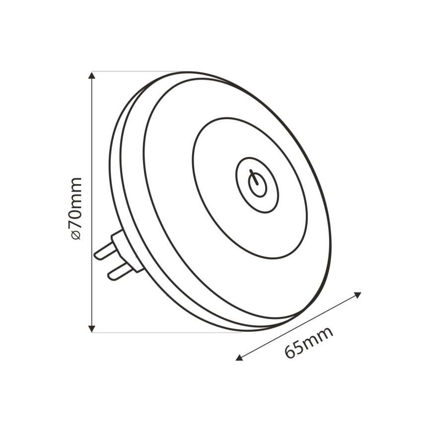 LED-RGBW-Nachtleuchte LED/1W/230V weiß
