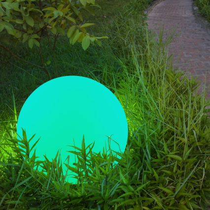 LED RGBW Solarlampe BALL LED/1,2V d 30 cm IP65 + Fernbedienung