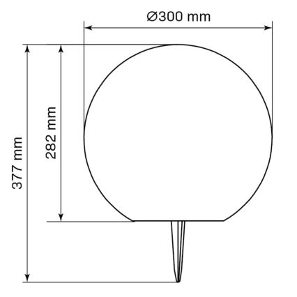 LED RGBW Solarlampe BALL LED/1,2V d 30 cm IP65 + Fernbedienung