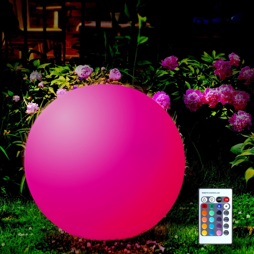LED RGBW Solarleuchte BALL LED/3,2V 500 mAh Ø 30 cm IP65 + Fernbedienung