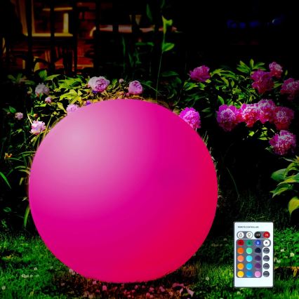 LED-RGBW-Solarleuchte BALL LED/3,2V d 20 cm IP65 + Fernbedienung