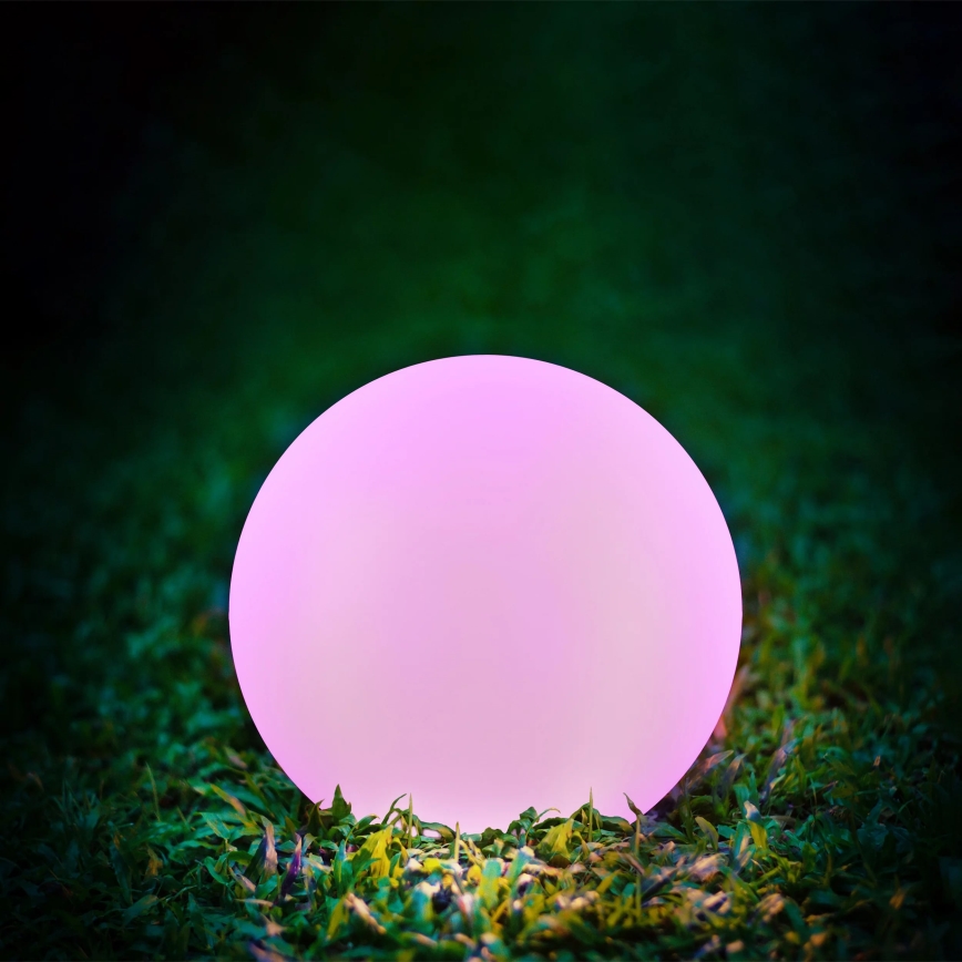 LED-RGBW-Solarleuchte BALL LED/3,2V d 20 cm IP65 + Fernbedienung
