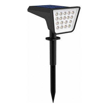 LED RGBW Solarleuchte mit Sensor LED/3,7V IP54 1200 mAh schwarz