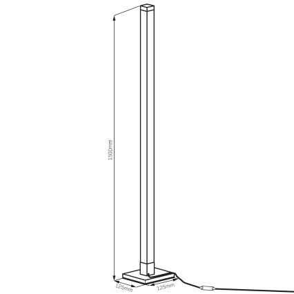 LED RGBW dimmbare Stehlampe MAGICAL LED/7W/230V + Fernbedienung