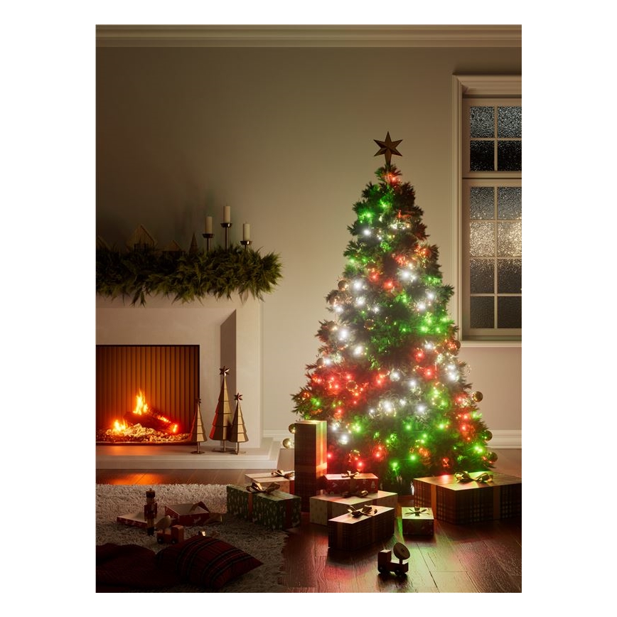 Nanoleaf - LED-RGBW-Weihnachtskette für den Außenbereich ESSENTIALS 250xLED 2x10m 2700-6500K Wi-Fi IP44