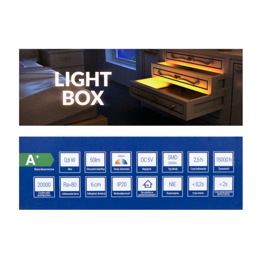 LED-Schrankleuchte LED/0,6W/USB